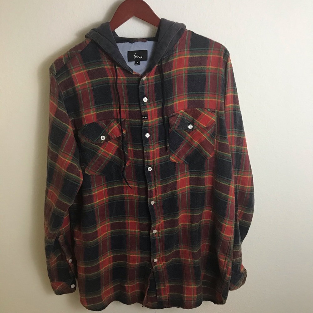 Button Down With Hoodie
